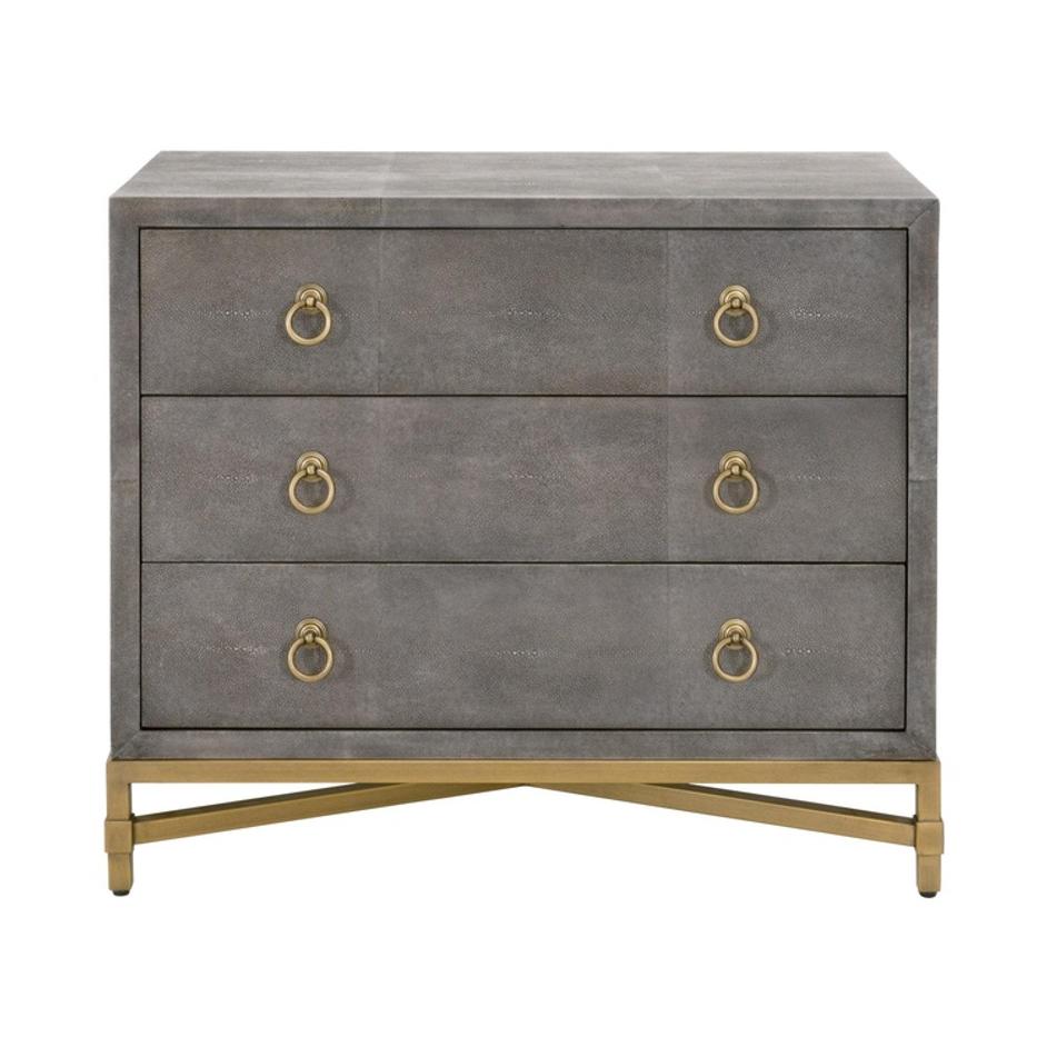 Strand Shagreen 3-Drawer Nightstand by Essentials For Living