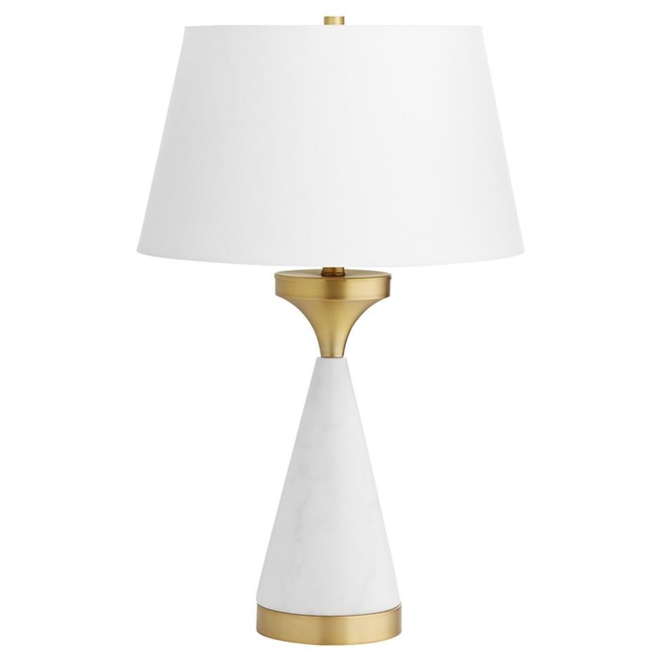 Solid Snow Table Lamp in White by Cyan Design