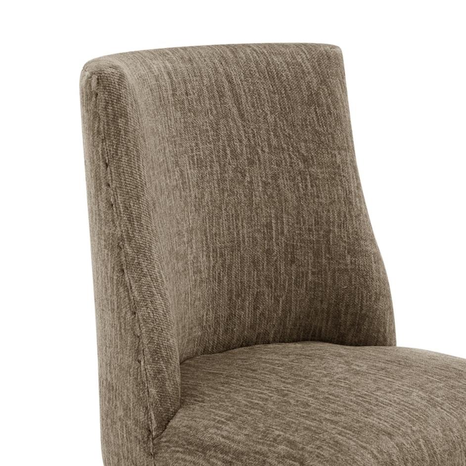 New Paris KD Fabric Dining Side Chair, Pasadena Taupe by New Pacific Direct