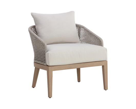CAPRI LOUNGE CHAIR - DRIFT BROWN - PALAZZO CREAM by Sunpan