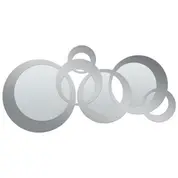 Dublin Circle Mirror In Silver  by Renwil