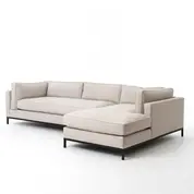 GRAMMERCY 2-PIECE CHAISE SECTIONAL-BENNETT MOON by FOUR HANDS