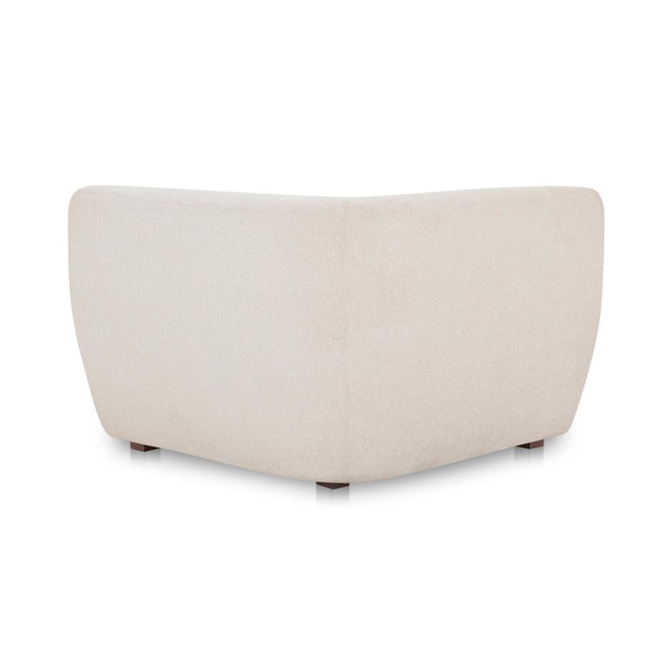 Amelia Corner Chair Warm White by Moes Home
