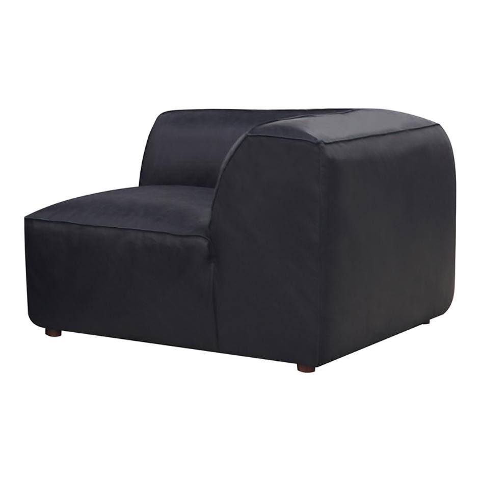 FORM CORNER CHAIR VANTAGE BLACK LEATHER by Moes Home