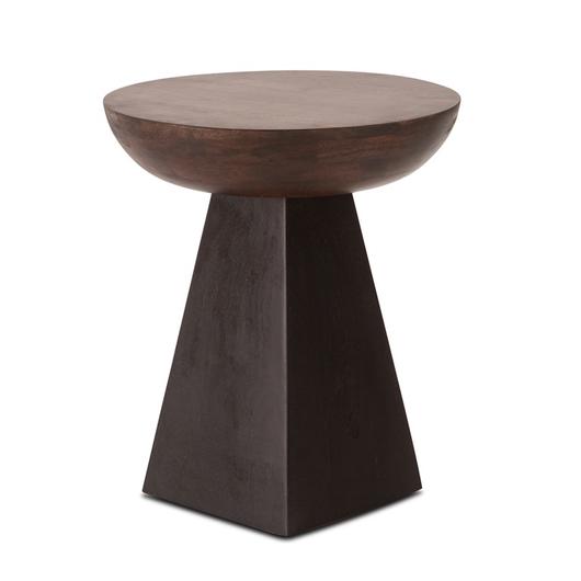 Jaipur 18" Two-Toned Round Accent Table by Home Trends & Design