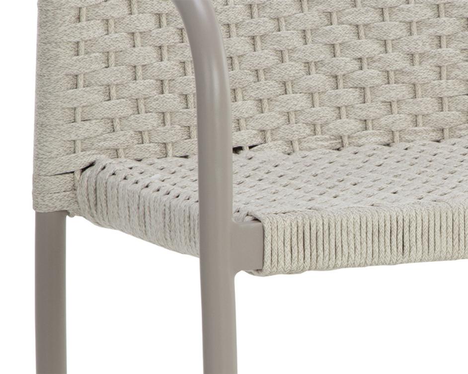 CASELLA STACKABLE DINING ARMCHAIR - GREIGE - CREAM by Sunpan