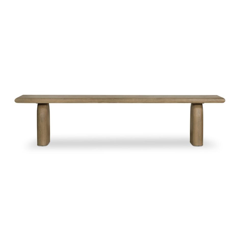 Sorrento 81" Dining Bench In Aged Drift by FOUR HANDS