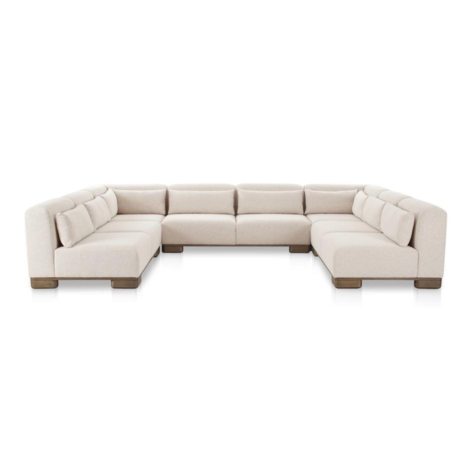 June U Shaped Modular Sectional Oatmeal by Moes Home