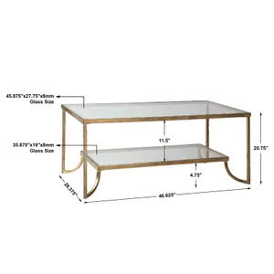 Katina Gold Leaf Coffee Table by Uttermost