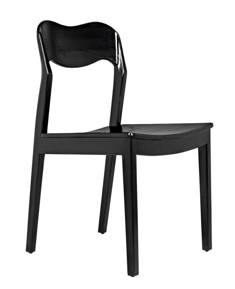 Weller Sungkai/Mindi Chair in Charcoal Black by Noir Furniture