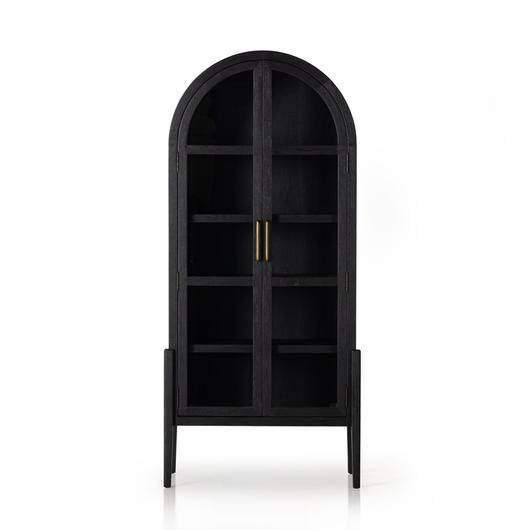Tolle Cabinet In Drifted Matte Black by FOUR HANDS