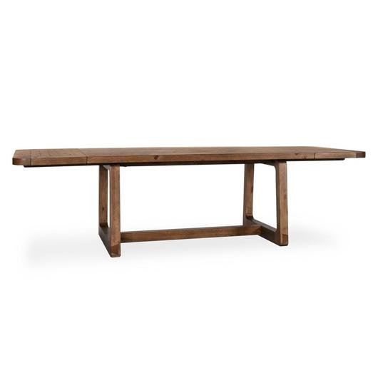 Lyra Pine Wood 80-110" Ext Dining Table Smoke Brown by Classic Home