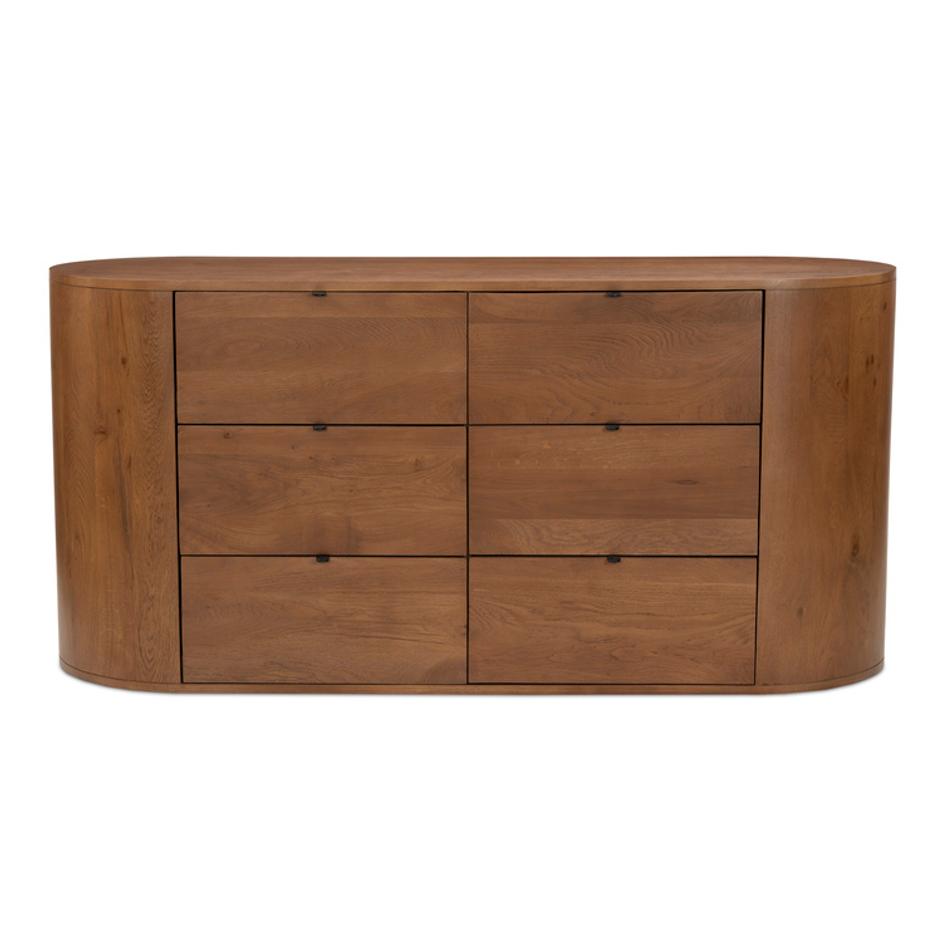 Theo 6 Drawer Dresser Brown by Moes Home