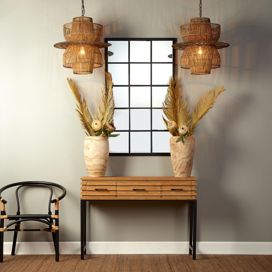 Nazas Rattan 1-Light Pendant by Jamie Young