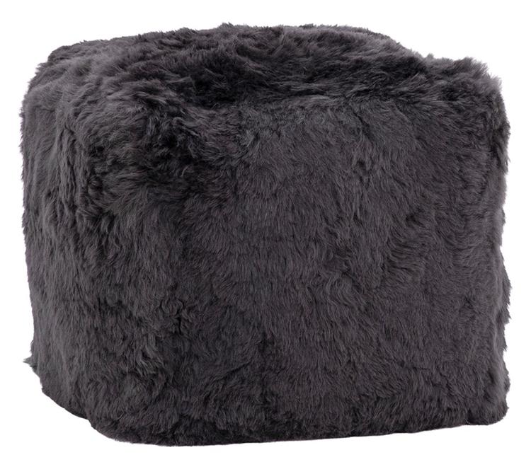 SHORN POUF GREY in CHARCOAL GREY COLOR by Dovetail