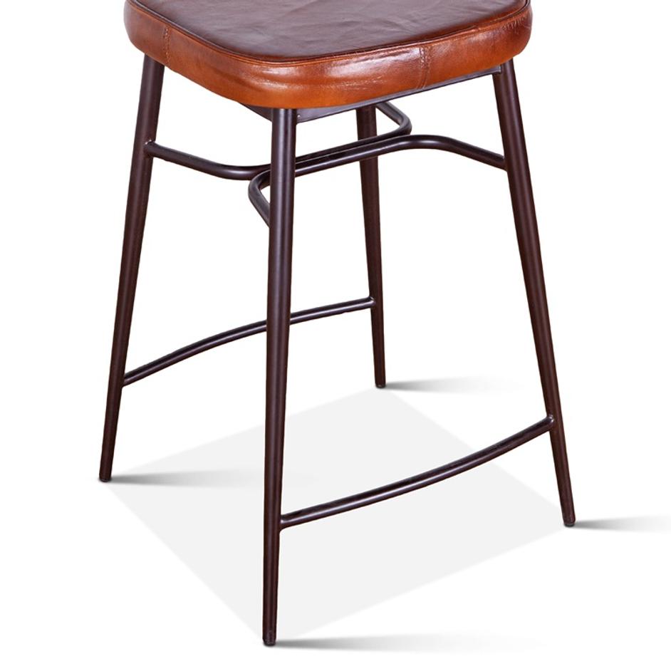 Wellington Backless Leather Counter Stool by Home Trends & Design