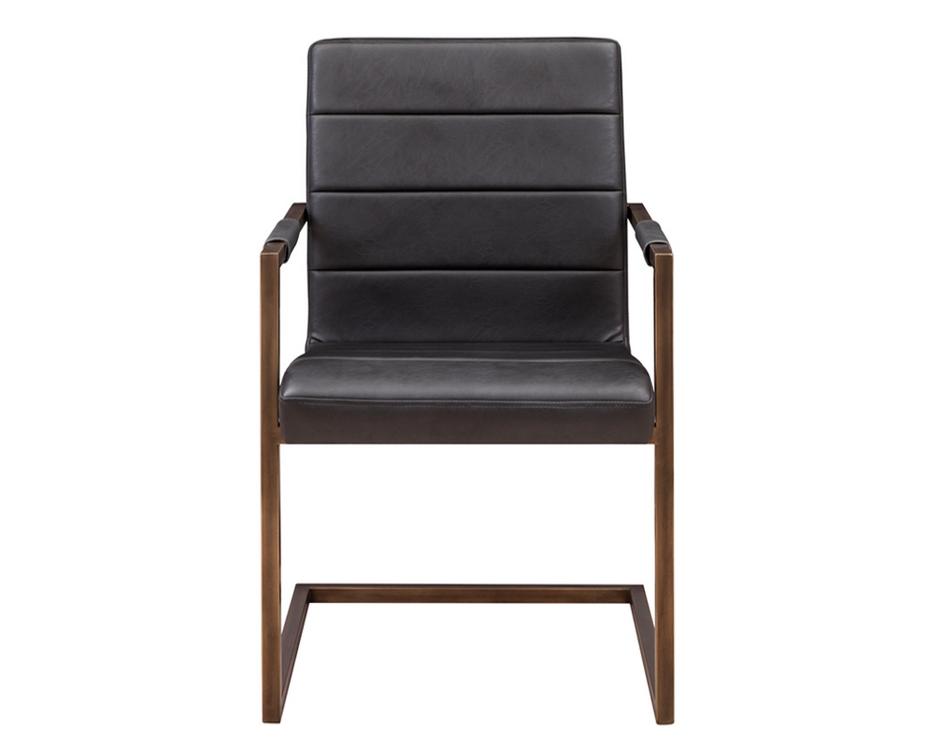 JAFAR ARMCHAIR - VINTAGE BLACK by Sunpan