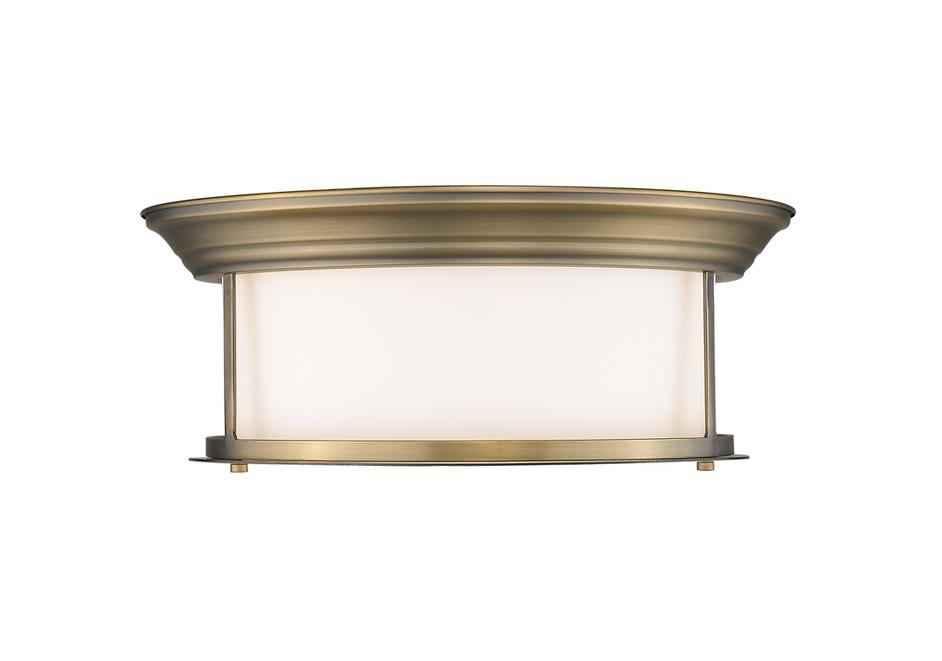 Sonna 3 Light Flush Mount in Heritage Brass Finish by Z-Lite