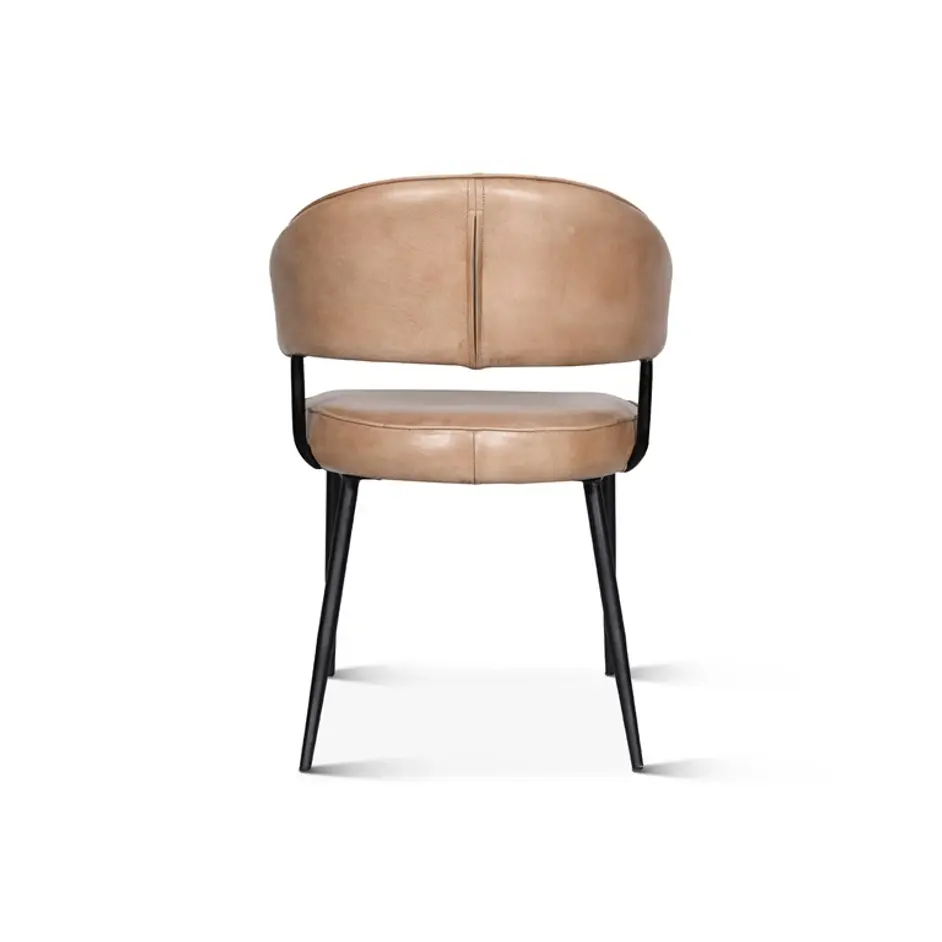 Dover Armchair, Antique Ivory Leather by Home Trends & Design