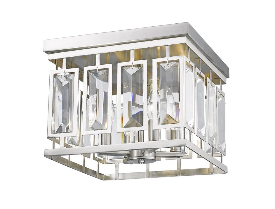Mersesse 4 Light Flush Mount in Brushed Nickel Finish by Z-Lite