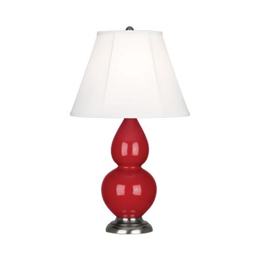Ruby Red Small Double Gourd Accent Lamp by Robert Abbey