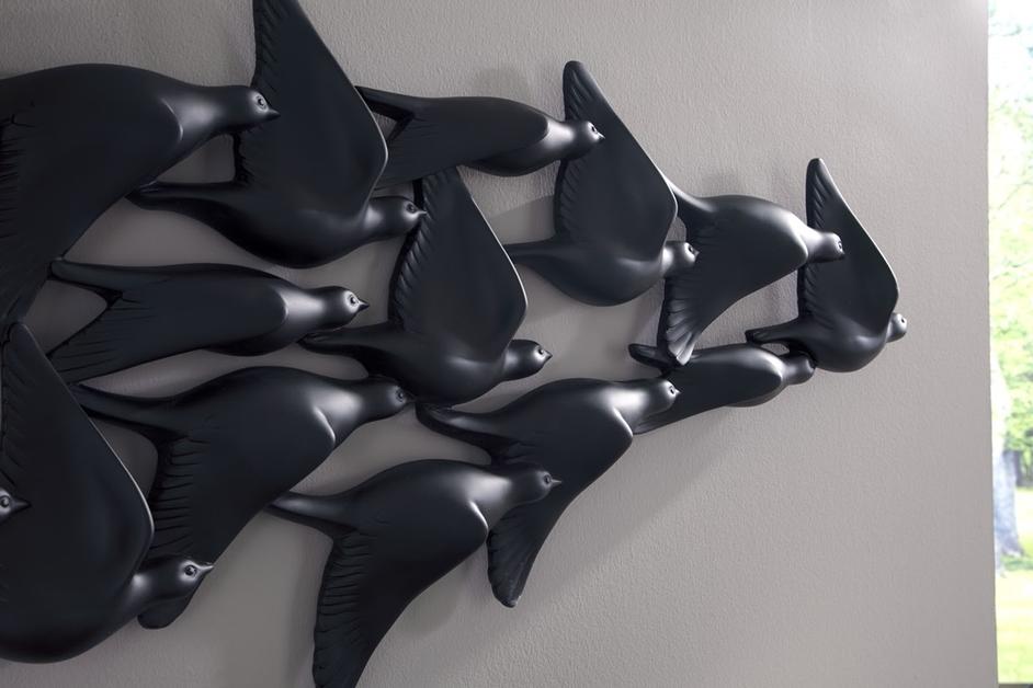 Flock Of Birds Wall Art, Black by Phillips Collection