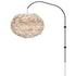 Eos Large 1-Light Wall Lamp in Light Brown with Black Wall Hanger by UMAGE