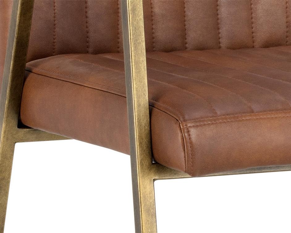 Homer Dining Armchair - Bravo Cognac by Sunpan