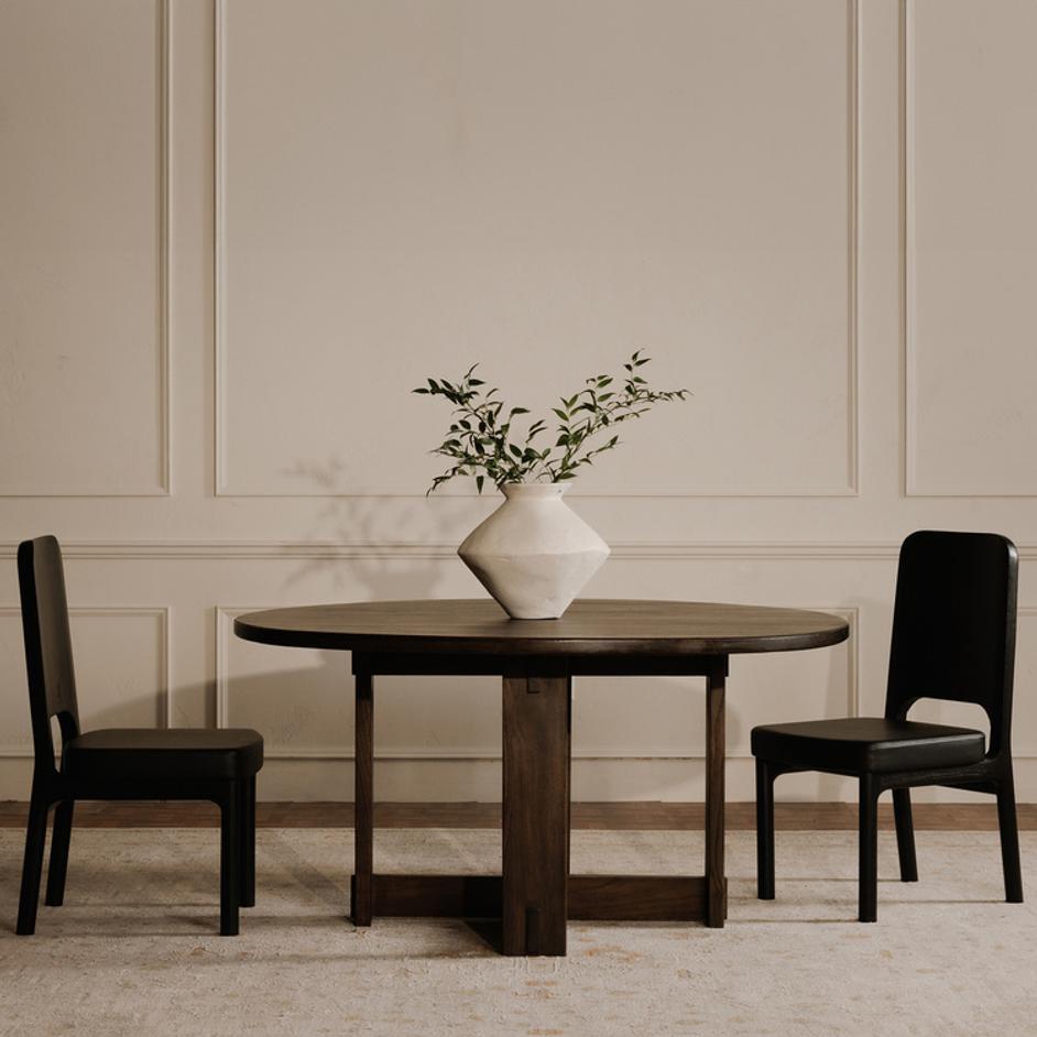 Kerr Dining Chair Vegan Leather Black-Set Of Two by Moes Home