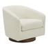 Oscy Swivel Chair Vegan Shearling White by Moes Home