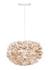 Eos Medium Hardwired Pendant in Light Brown with White Cord by UMAGE