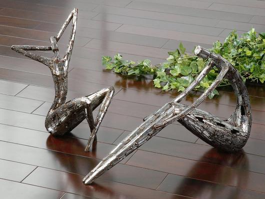 Dahy Antique Silver Statues, Set/2 by Uttermost