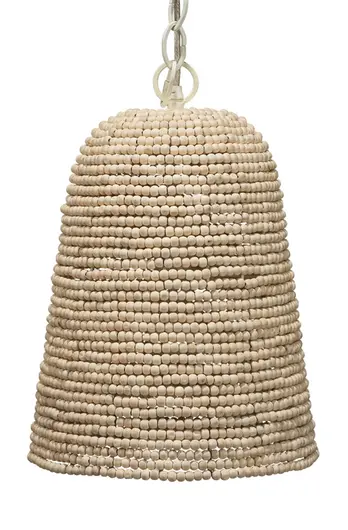 Canal Wood Beaded 1-Light Pendant by Jamie Young