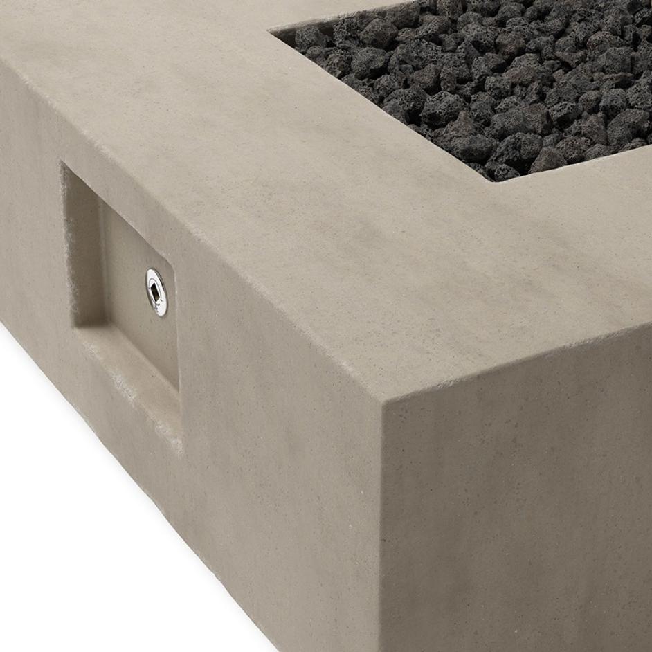 Donovan Outdoor Fire Table In Natural Concrete by Four Hands