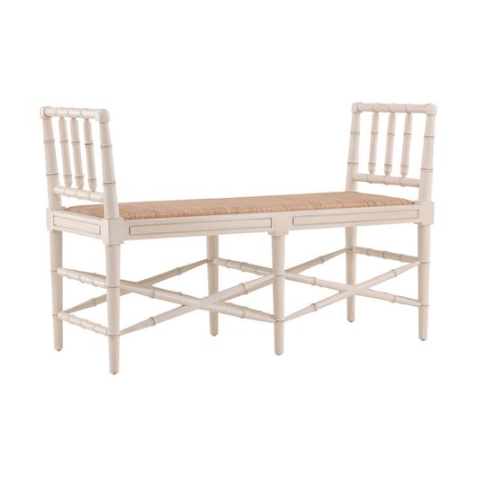 Cream Palm Bench by Furniture Classics