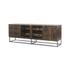 Kelby Media Console-Carved Vintage Brown by FOUR HANDS