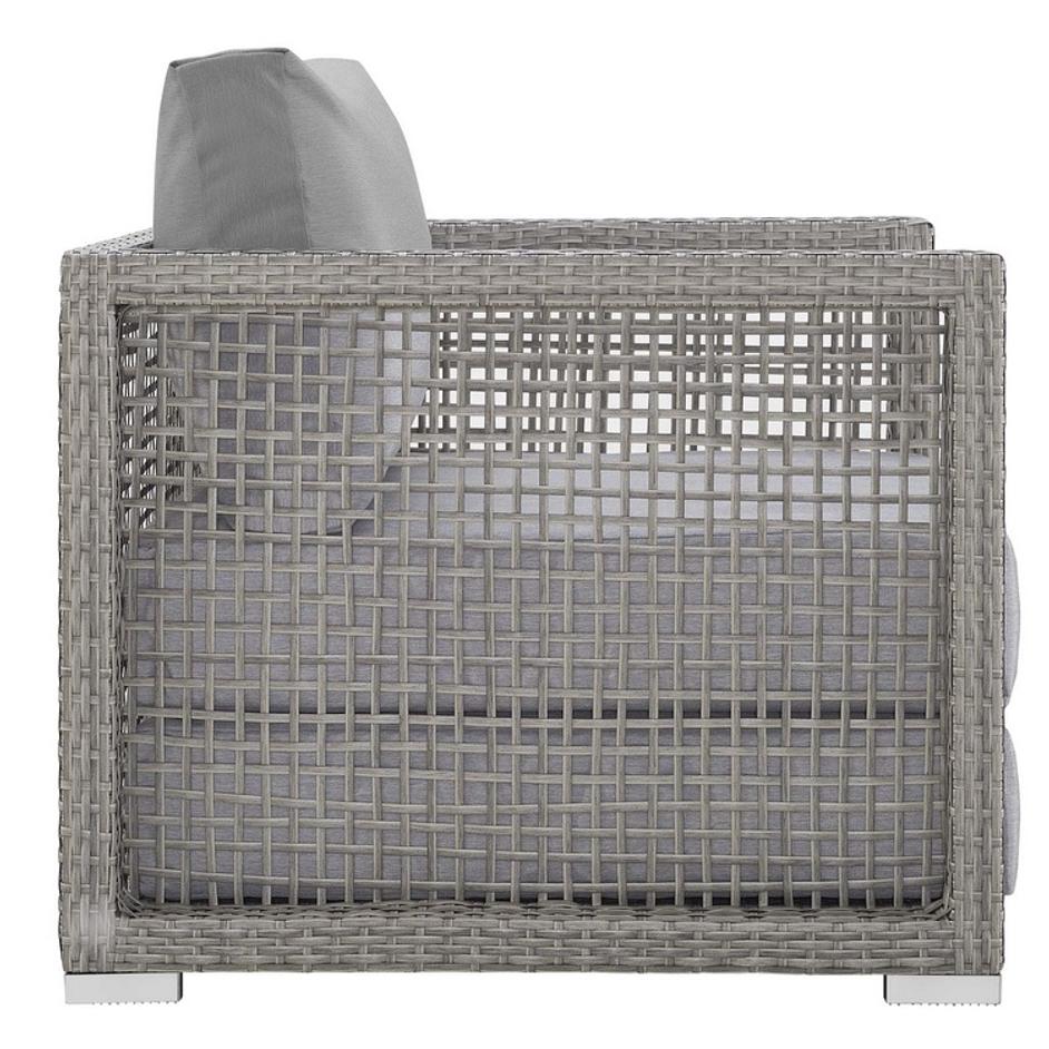 Harman Rattan Outdoor Patio Armchair In Gray Gray by Modway Furniture