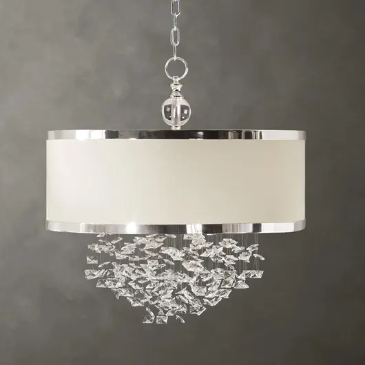 Fascination 3 Light Silken Drum Pendant by Uttermost