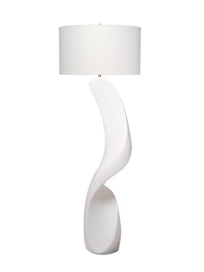 Cobra Ricestone Floor Lamp with Linen Shade by Jamie Young