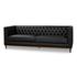 Fielder Sofa Black Leather by Moes Home