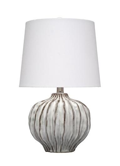 Reef Ceramic Table Lamp with Linen Shade by Jamie Young