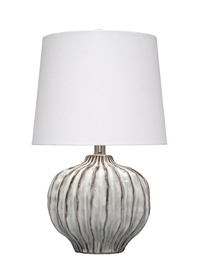 Reef Ceramic Table Lamp with Linen Shade by Jamie Young