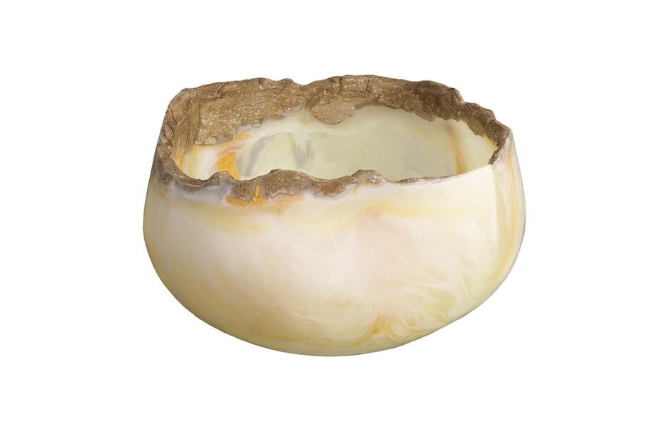 Cast Onyx Bowl, White Cloud by Phillips Collection