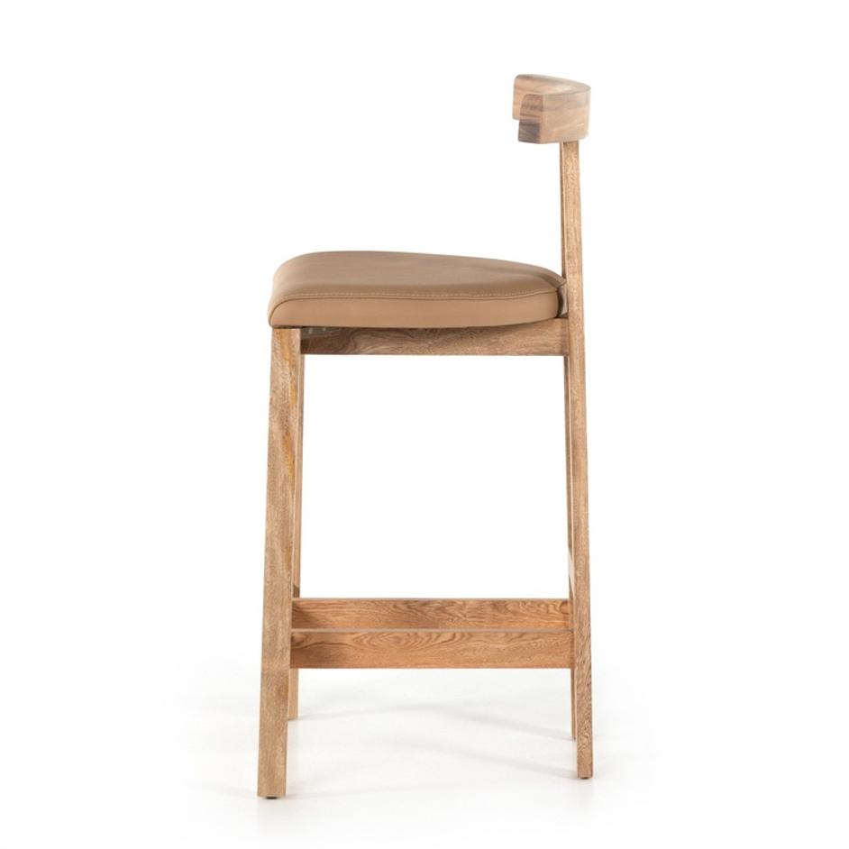 Tex Bar + Counter Stool - Natural Leather by Four Hands