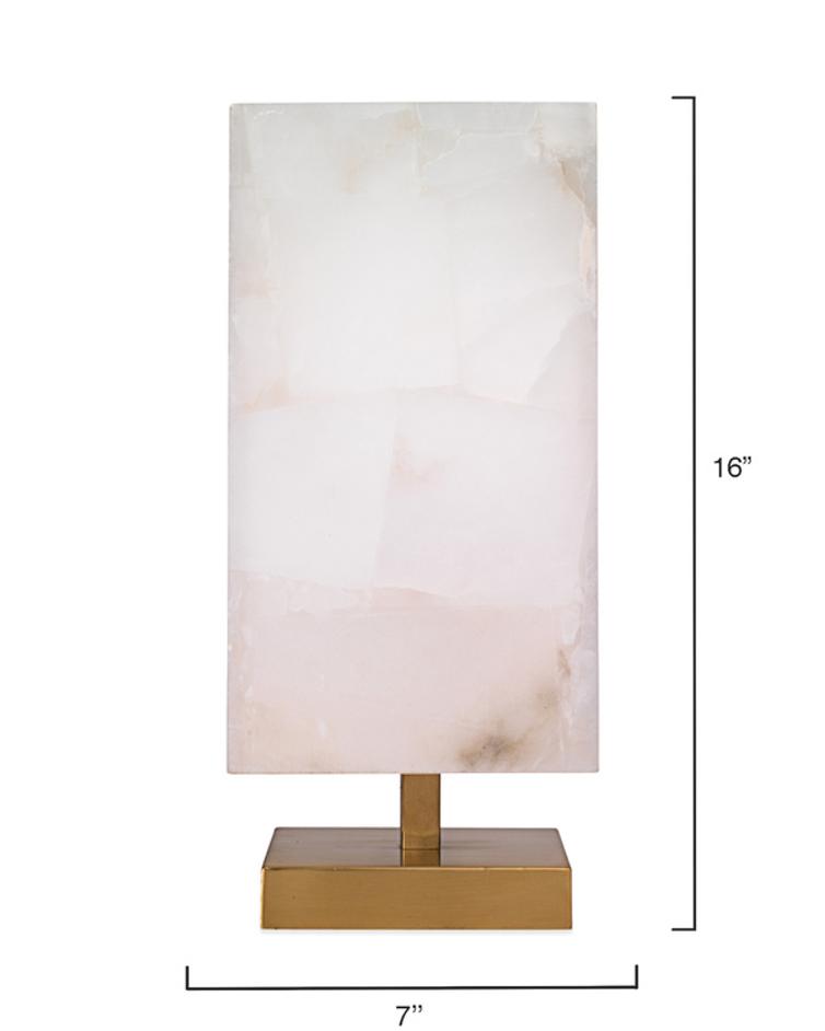 Ghost Axis Alabaster Table Lamp, Brass by Jamie Young