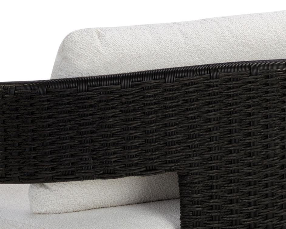 PYLOS LOUNGE CHAIR - BLACK - LOUIS CREAM by Sunpan