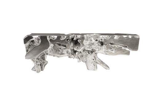 Freeform Console Table, Silver Leaf, Extra Large by PHILLIPS COLLECTION