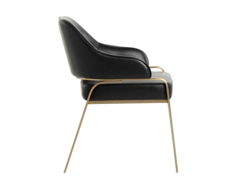 MALACHI DINING ARMCHAIR - CANTINA BLACK by Sunpan