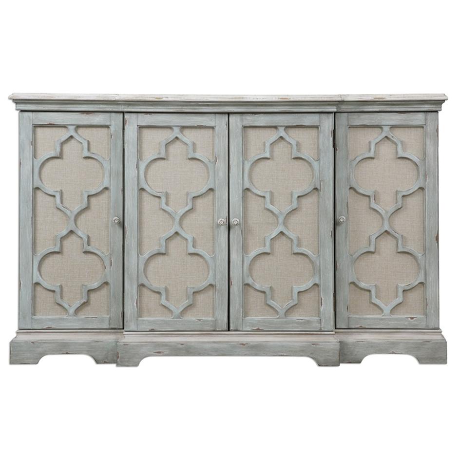 Sophie 4 Door Grey Cabinet by Uttermost