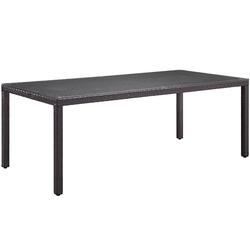 Minerva 82" Outdoor Patio Dining Table In Espresso by Modway Furniture